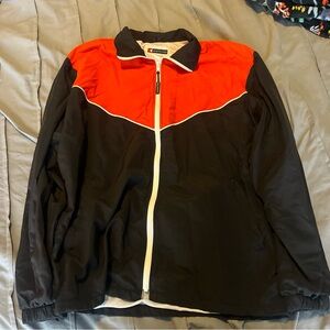 Black and Orange Bomber Jacket